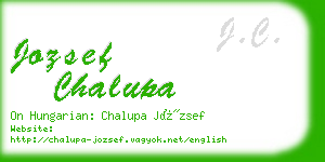 jozsef chalupa business card